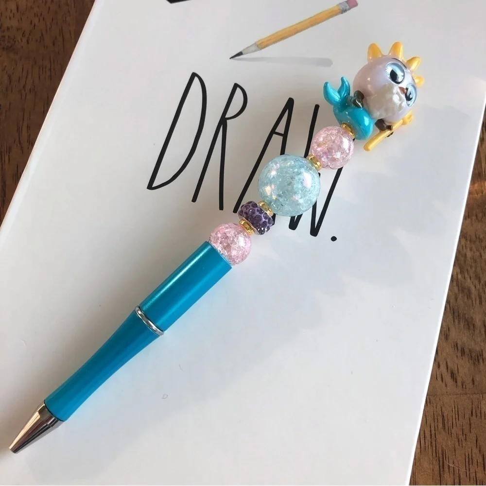 Disney Doorables: Olaf Retells: Little Mermaid: King Triton handmade beaded pen